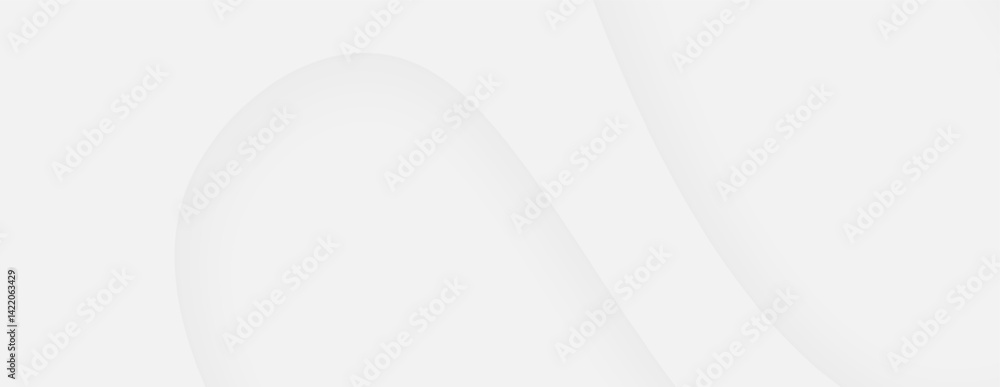 Aufkleber subtle white grey abstract waves minimal background smooth curve wave