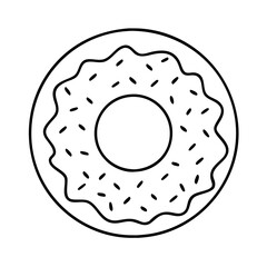 chocolate frosted doughnut with sprinkles icon