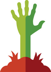 hand holding a green grass