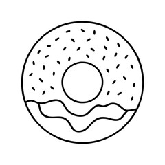 classic glazed doughnut icon, classic glazed doughnut line art - simple line art of classic glazed doughnut, perfect for classic glazed doughnut logos and icons