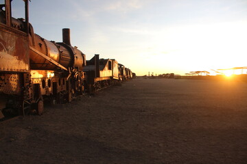 famous train cemetery in uyuni