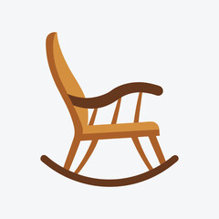 Simple chair vector on white background, great for furniture catalogs, digital decor, or marketing templates.