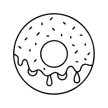 recommend clip art: doughnut with icing drizzle icon, doughnut with icing drizzle line art - simple line art of doughnut with icing drizzle, perfect for doughnut with icing drizzle logos and icons