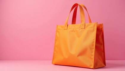 Close-up view of a single reusable fabric shopping bag , tote, eco-friendly bag