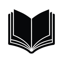 book stencil icon silhouette vector illustration