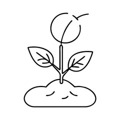 seedling icon, seedling line art - simple line art of seedling, perfect for seedling logos and icons