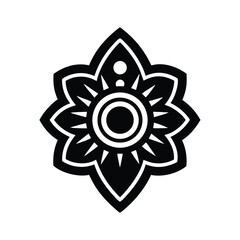 brooch stencil icon silhouette vector illustration