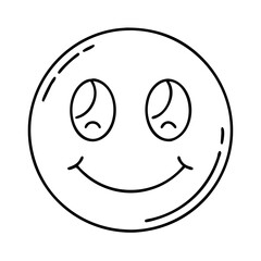 smiley face sticker icon, smiley face sticker line art - simple line art of smiley face sticker, perfect for smiley face sticker logos and icons