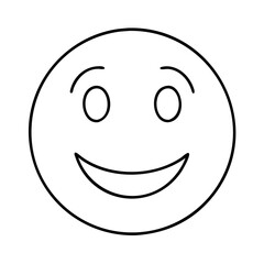 smiling face icon, smiling face line art - simple line art of smiling face, perfect for smiling face logos and icons