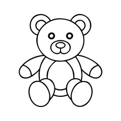teddy bear icon, teddy bear line art - simple line art of teddy bear, perfect for teddy bear logos and icons