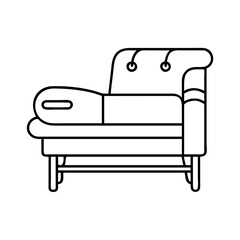 therapy couch icon, therapy couch line art - simple line art of therapy couch, perfect for therapy couch logos and icons