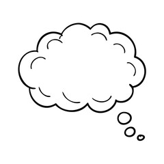 Obraz premium thought cloud icon, thought cloud line art - simple line art of thought cloud, perfect for thought cloud logos and icons