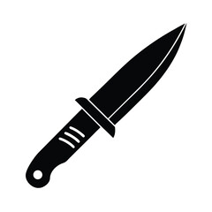 knife logo stencil icon silhouette vector illustration