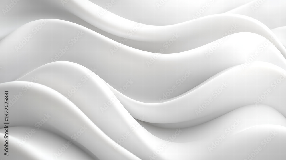 Poster minimalist white curved lines create abstract and smooth design