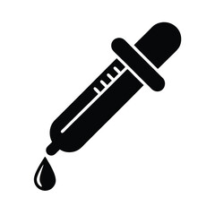 pipette stencil icon silhouette vector illustration