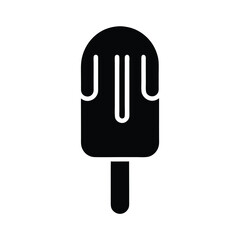 popsicle stencil icon silhouette vector illustration