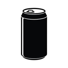 soda can stencil icon silhouette vector illustration
