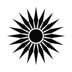 sunburst stencil icon silhouette vector illustration
