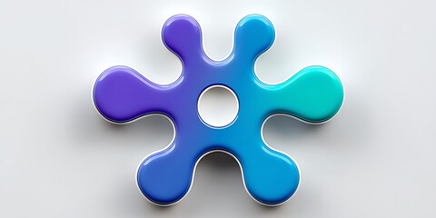 Obraz premium Abstract Shape on White Background