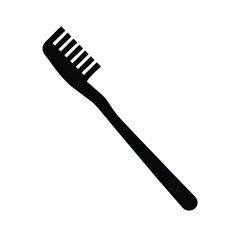 tooth brush stencil icon silhouette vector illustration