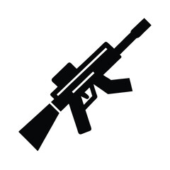 weapon stencil icon silhouette vector illustration