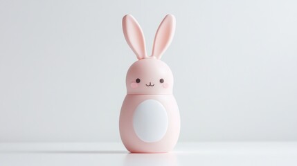 3D toy-style skin toner spray bottle with cute mist effect - white background 