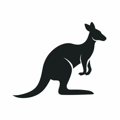 Fototapeta premium Kangaroo silhouette vector illustration