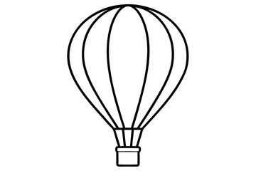Naklejka premium Hot Air Balloon Line Art Vector Illustration