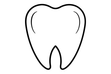 Tooth Line Art Vector Illustration
