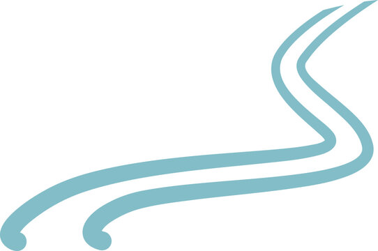 Ski traces on snow vector illustration