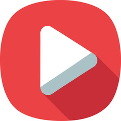 red glossy icon on white