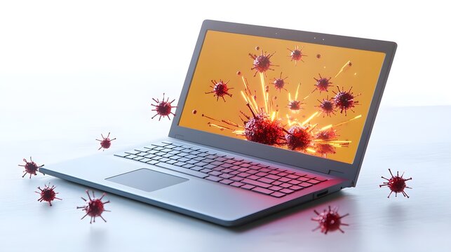 Cybersecurity threats mitigation digital workspace image minimalist close-up firewall concept