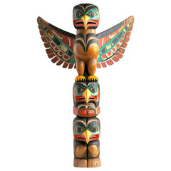 Colorful Native American Totem Pole