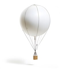 Obraz premium White Balloon with Cargo, Flight, and Studio.