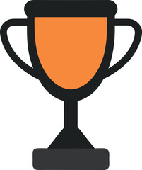 gold trophy cup with ribbon