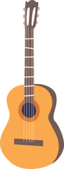 Obraz premium Guitar acoustic string instrument vector illustration