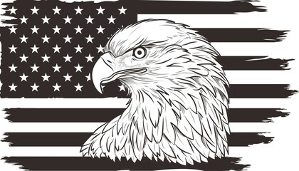 Waving American Flag Patriotic Symbol