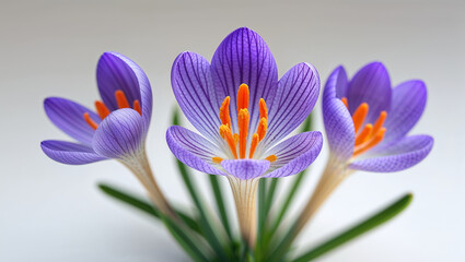 Fototapeta premium crocuses in the snow
