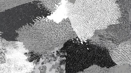 Monochrome abstract painting with textures and distressed brush strokes dynamic visual composition