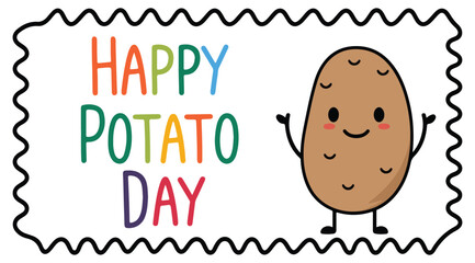 National Potato Day Celebration with Fries and Potatoes Illustration | vector graphic of national potato day | Holiday concept