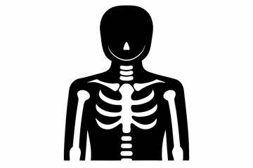 X Ray Image Black Silhouette Vector Illustration