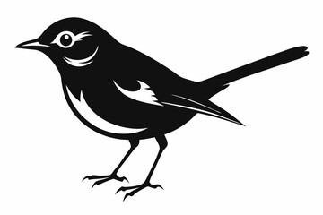 Wagtail silhouette black vector