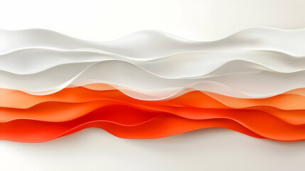Obraz premium Abstract Orange and White Wave Background