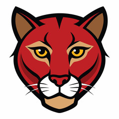 puma or panther head logo vector 