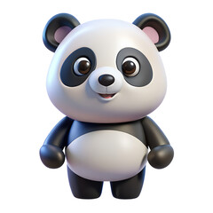 Naklejka premium 3d panda bear