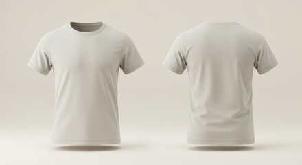 Plain T-shirt Mockup Front and Back