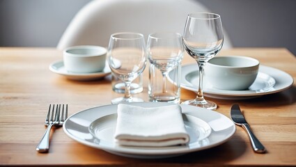 Exquisite Two-Person Dining Setting, Sophistication and Elegance