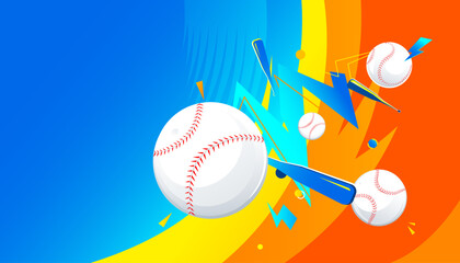 Baseball background design. Sports concept
