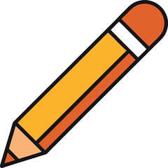 red pencil vector illustration