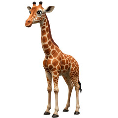 Naklejka premium giraffe on white